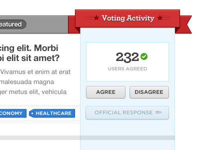 Voting UI archer button gotham icons tags ui vote