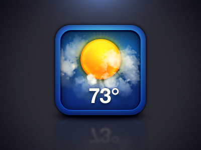 iOS Weather Icon blue clouds icon icons ios sun weather