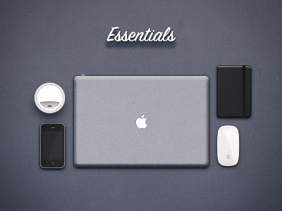 Essentials coffee icons iphone macbook pro magic mouse moleskin