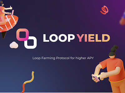 LOOP YIELD branding design illustration logo