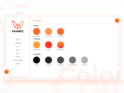 UI Kit Fannec colour design interface modern orange travel ui user