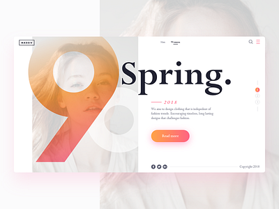 M A S S I V application clean colour cool design dribbble fab design fashion gradient spring style typography ui ux web woman