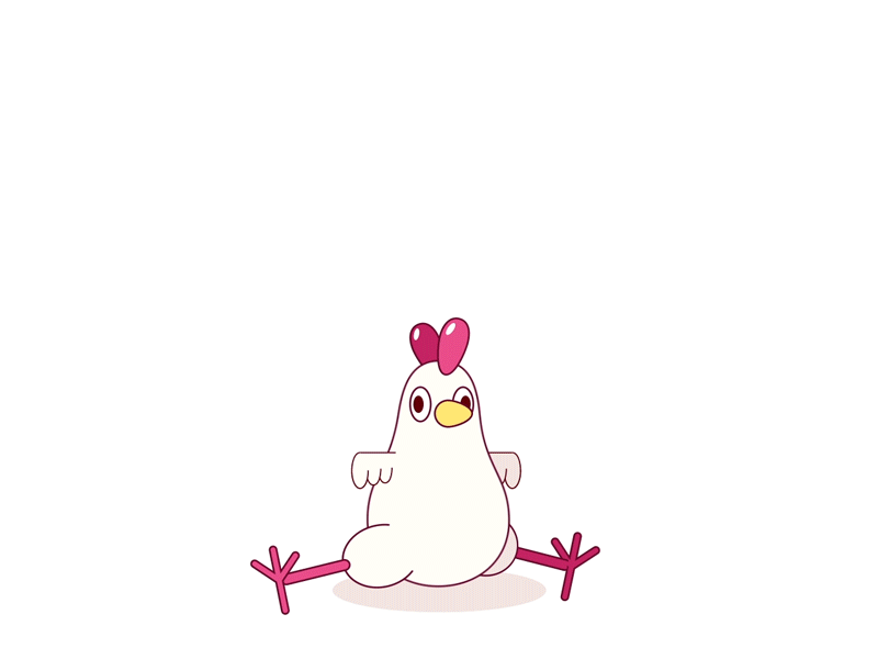 Debut bird chicken debut dribbble egg fly loop pink poop