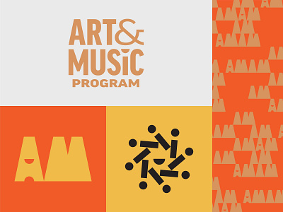 Art & Music Program icon logo music typography