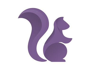 Purple Squirrel animal illustration minimal purple squirrel