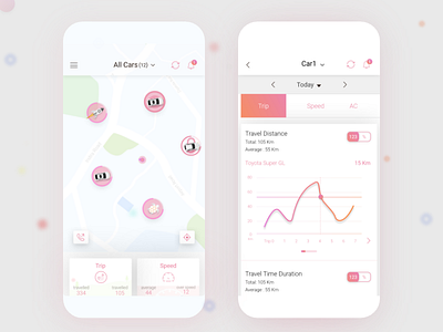 Vehicle Tracking System app ui ux vehicle tracking