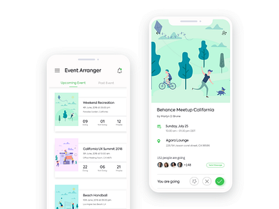 Event Schedule App Concept app design event illustration ios iphonex meetup schedule trending ui ux