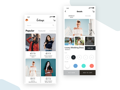 Minimal e-commerce app concept adobe xd app app design design e commerce ios iphonex mobile app shopping trending ui ux