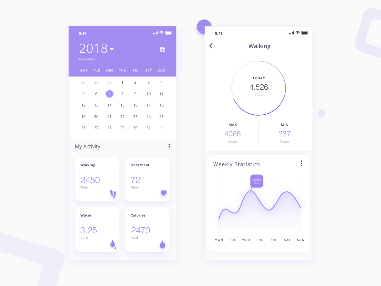 Fitness App by TechCare™ Inc on Dribbble