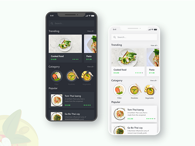 Online Food Delivery adobe xd app app design dark delivery design food grocery light list mobile app online trending ui ux