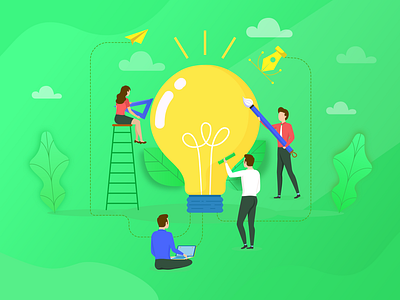 Illustration_Team work adobe xd android app app design branding card design flat illustration interface ios iphonex landing page list minimal trending ui ux web website