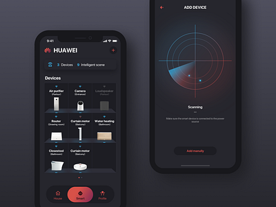 huawei app design flat ui ux