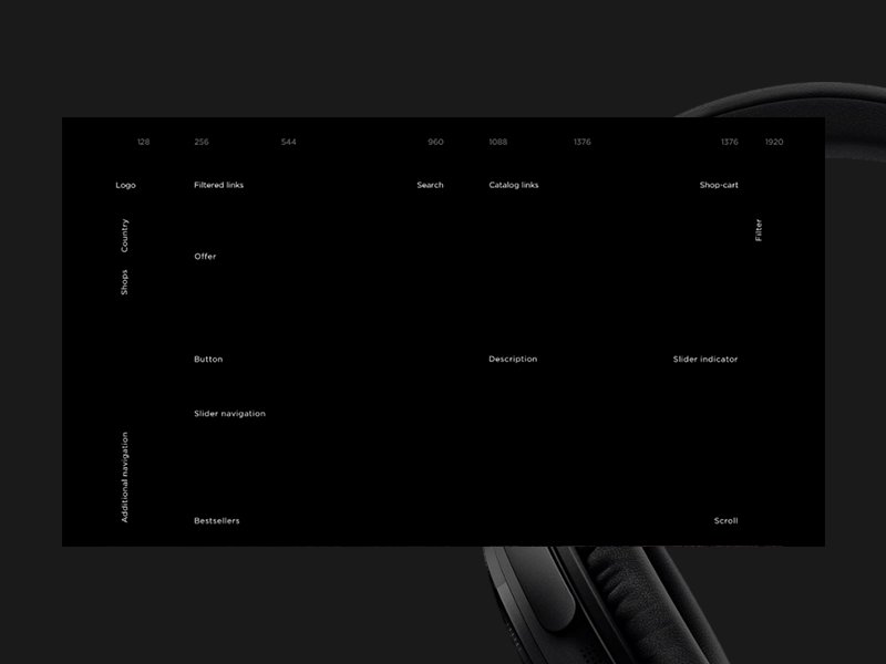 Bose ecommerce website modern grid layout. animation black ecommerce grid layout motion principle ui ux website