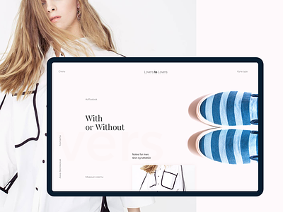 Fashion ecommerce onepage concept website layout