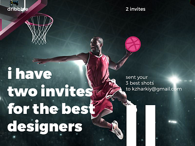 2 Dribbble invites black dribbble free grid invite layout ui ux web website