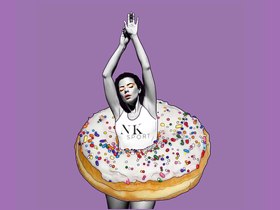 Girl, I donut know what I would do without you collage design donut food illustration