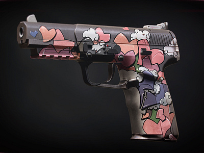 Split heart | pink | FiveSeven csgo dmitry gusev skinmaker substance painter valve workshop