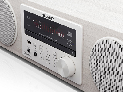 Sharp | Hi-Fi Audio System BB20D | CGI 3d 3d max audio audio system coronarender dmitry gusev hi fi industrial design products sharp sound studio lighting