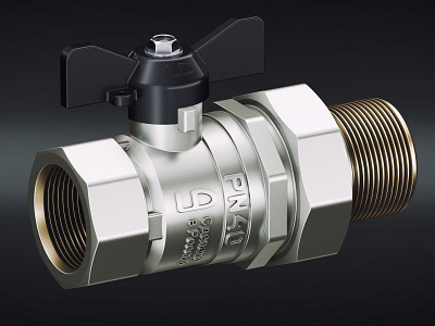 Ball valve | CGI 3d 3d max ball valve battery brass coronarender dmitry gusev industrial design products radiator render valve
