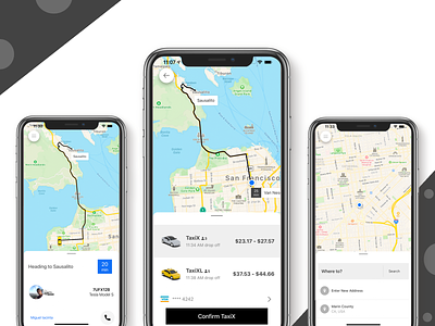 Taxi App Design android app template booking illustration ios mobile mobile app development mobile templates react native taxi uber