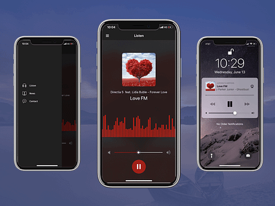 Radio Music Player Ios App Template Swift Xcode app ios iphone live streaming music player radio template