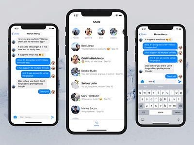 Swift iOS Chat App Template
