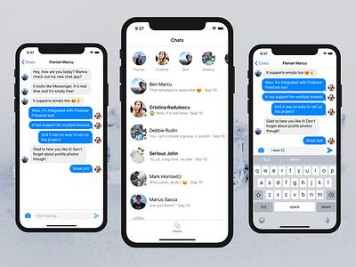 Swift iOS Chat App Template