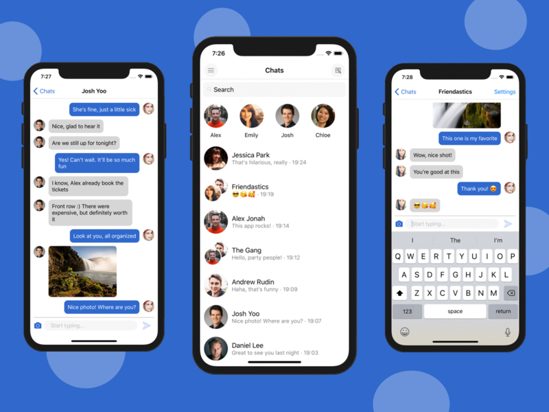 React Native Chat App Template UI Kit By IOS App Templates Dribbble Dribbble