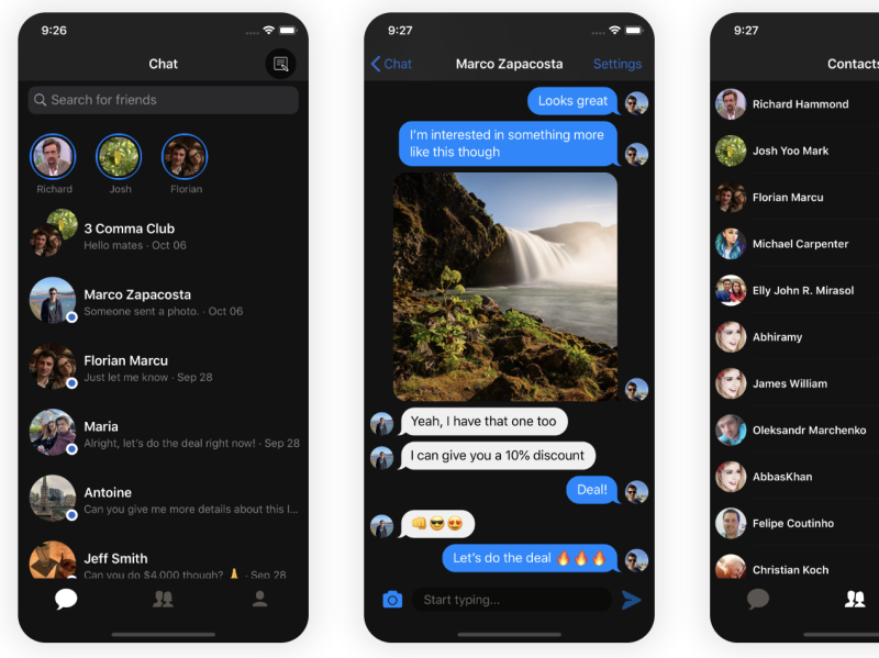 google chat dark mode