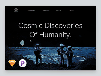 Cosmic Discoveries animation download free freebie motion principle sketch sources space ui ux