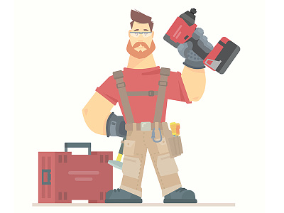 Construction worker character
