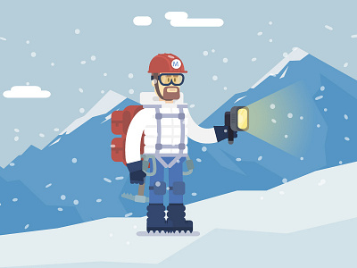 Climber character character climber flat illustration motion