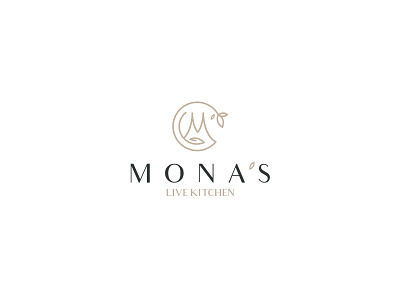 Mona's Live Kitchen - Logo design food hotal logo luxury brand luxury design restaurant logo