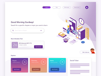 End-to-end learning journey driven product for students edtech education interaction design ui ux uidesign user inteface visual design webapps