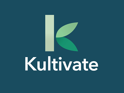 Kultivate Logo Design branding design k leaf leaves letter k logo logo design logodesign logos logotype symbol