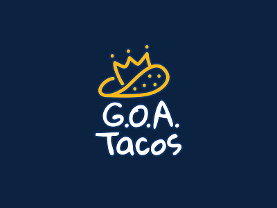 G.O.A. Tacos Logo Design Concept branding crown design goat logo logo design logodesign logomark logos logotype symbol taco tacos