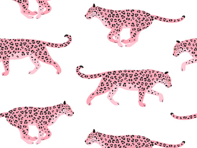 Pink jaguar pattern