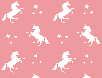 Unicorn seamless pattern animal childish cute fairy tale flat design girlish horse magical seamless pattern trendy unicorn