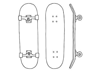 Hand drawn skateboards