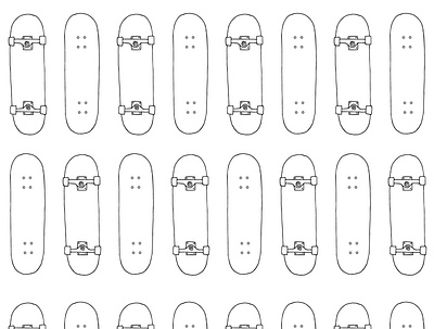 Seamless pattern of skateboards doodle extreme hand drawn illustration seamless pattern skate skateboard sketch sport summer vector