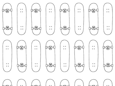 Seamless pattern of skateboards