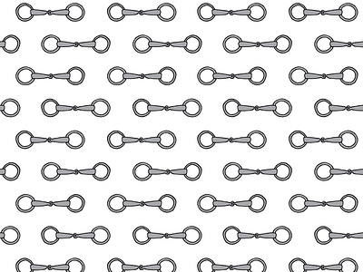 Seamless pattern of horse bits