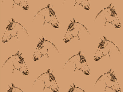 Seamless horse pattern