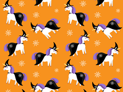 Halloween unicorn pattern