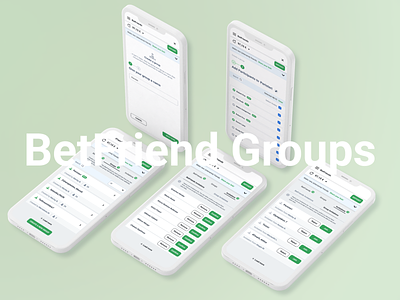 Leader Board & Groups - BetFriend app bet branding design groups kaizen leaderboard ui