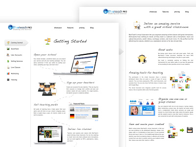 Blueteach Pro - Features blueteach pro corporate website design features features page photoshop psd ui website website design