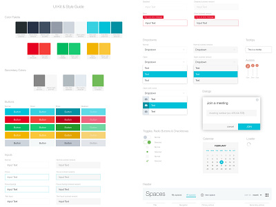 Fuze Out Of Meeting - Style Guide design fuze photoshop psd style guide styleguide ui kit