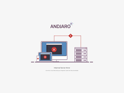 Andjaro - Error 500 500 andjaro error error 500 error page illustration sketch