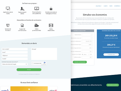 OuiTeam - Pricing & Savings Simulator corporate website design ouiteam photoshop pricing psd savings simulator simulator website website design
