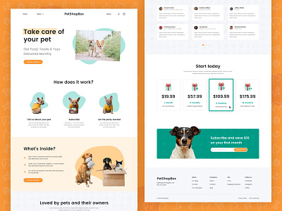 PetShopBox cat design dog ecommerce figma homepage pet pet shop petshop shop subscription box ui website website design